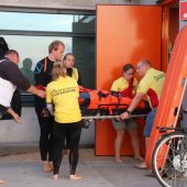 Grote oefening strand Katwijk