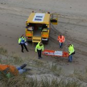 Grote hulpverleningsoefening strand afrit 29 Noordwijk