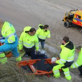 Grote hulpverleningsoefening strand afrit 29 Noordwijk