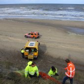 Grote hulpverleningsoefening strand afrit 29 Noordwijk