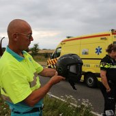 Motorrijder hard ten val Westerbaan Katwijk