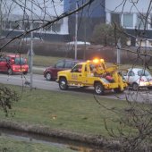 5 voertuigen botsen tegen elkaar A44 12,5 Sassenheim