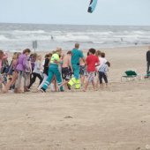 Reddingsactie strand Noordwijk