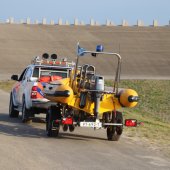 Grote oefening strand Katwijk