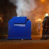 Containerbrand Willem de Zwijgerlaan/Boslaan Katwijk