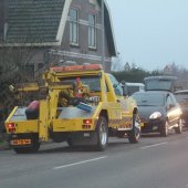 5 voertuigen botsen tegen elkaar A44 12,5 Sassenheim