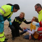 Oefening Springtij hulpdiensten op het strand