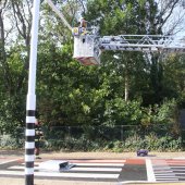 Brandweer rukt uit voor kapotte verkeersbord Oude Zeeweg