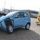 Ongeval brommobiel met auto Heerenweg Katwijk