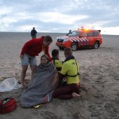 Grote oefening strand Katwijk