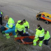 Grote hulpverleningsoefening strand afrit 29 Noordwijk