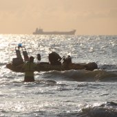 Grote oefening strand Katwijk