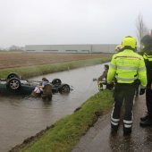 Auto te water Berg en Daal Voorhout