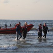 Grote oefening strand Katwijk