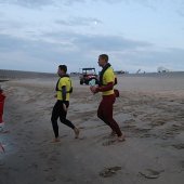 Grote oefening strand Katwijk