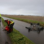 Auto te water Berg en Daal Voorhout