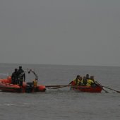 Reddingsbrigade oefend voor EK Life Saving Noordwijk