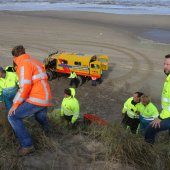 Grote hulpverleningsoefening strand afrit 29 Noordwijk