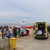 Man gewond op strand tijdens val Noordwijk