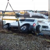 Auto ramt boot Huigsloterdijk Buitenkaag