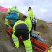 Grote hulpverleningsoefening strand afrit 29 Noordwijk