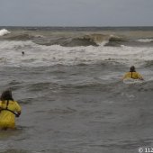 Reddingsactie strand Noordwijk