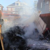Grote container in de brand Herenstraat Voorhout