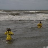 Reddingsactie strand Noordwijk