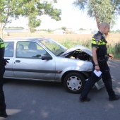 Ongeval auto tegen tractor Achterweg-Zuid Lisse