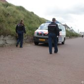 Reddingsactie strand Noordwijk