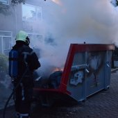 Buitenbrand afval container Rembrandtlaan Voorhout