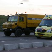 Kiter gevallen door wind Katwijk