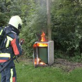 Prullenbak brand Paardenlaan Noordwijk