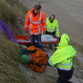 Grote hulpverleningsoefening strand afrit 29 Noordwijk