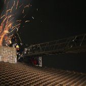 felle schoorsteenbrand Willem Alexanderpark Noordwijk