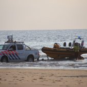 Grote oefening strand Katwijk