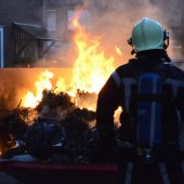 Buitenbrand afval container Rembrandtlaan Voorhout