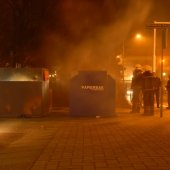 Containerbrand Willem de Zwijgerlaan/Boslaan Katwijk