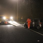 Auto op z'n kant Afrit N206 - Hoorneslaan Katwijk