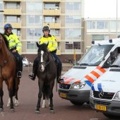 NRB en KNRM assisteren bij aankomst André Kuipers strand Noordwijk