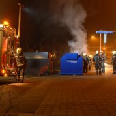 Containerbrand Willem de Zwijgerlaan/Boslaan Katwijk