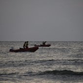 Grote oefening strand Katwijk