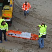 Grote hulpverleningsoefening strand afrit 29 Noordwijk