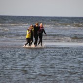 Grote oefening strand Katwijk