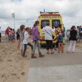 Reddingsactie strand Noordwijk