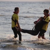 Grote oefening strand Katwijk