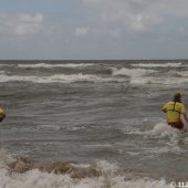 Reddingsactie strand Noordwijk