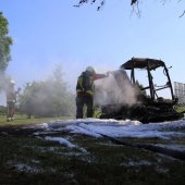 Grasmaaier uitgebrand Rijnsburg