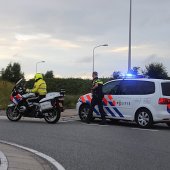 Motorrijder hard ten val Westerbaan Katwijk