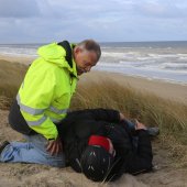 Grote hulpverleningsoefening strand afrit 29 Noordwijk